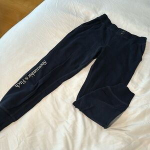 Navy blue Abercrombie logo track pants